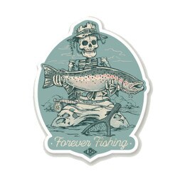 Lakes Rivers Streams Forever Fishing Decal in Steelhead